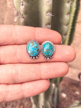 Load image into Gallery viewer, Turquoise Silver Studs
