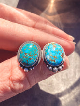 Load image into Gallery viewer, Turquoise Silver Studs
